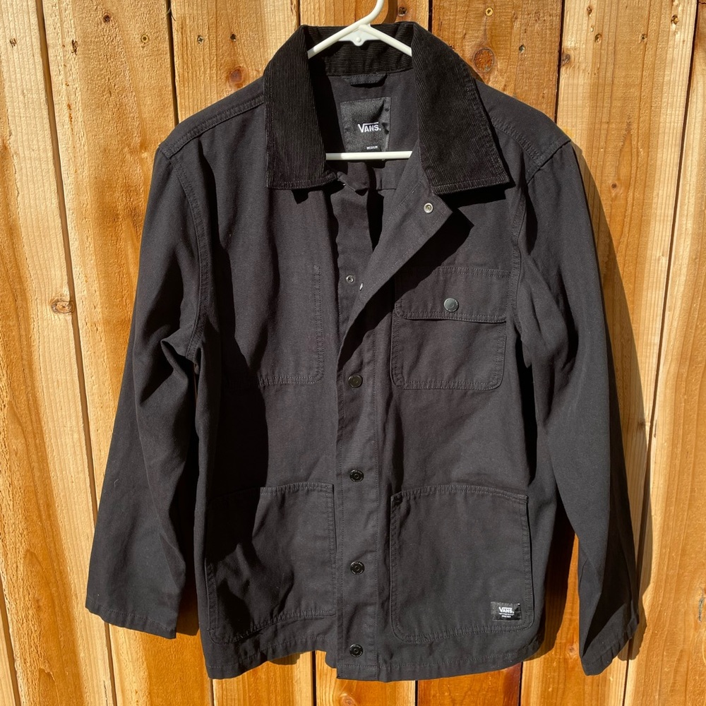 Vans Black Corduroy Chore Coat Medium